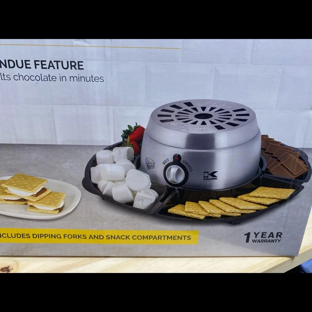 Fondue! 2-in-1 S’mores Maker, with Chocolate Treat Melt Feature